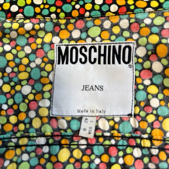 MOSHINO Vintage ‘90’s Polka Dot Jean Jacket Style - Size 8 - Picture 3 of 12